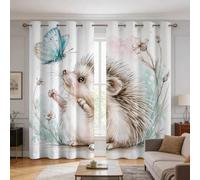 Hedgehog Butterfly Curtains Blackout, 46x54 Inch 2 Panels
