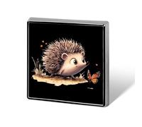 Hedgehog Butterfly Square Badge Cute Heart Brooch Pins Button Badges for Backpack Jackets Hats Decor