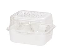 Hedgehog Cage - PP Acrylic 25x19x19cm | Hamster Cage Portable Small Pet Habitat | Small Animal Carry Cages With Running Wheel Sand Bath And Water Feeder For Travel And Daily Pet Care Use