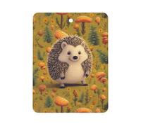 Hedgehog Car Air Freshener Hanging, Long Lasting Scented Car Aromatherapy Tablets, Square Fragrance Scented Cards for Vehicles, Bedroom, Wardrobe White-style