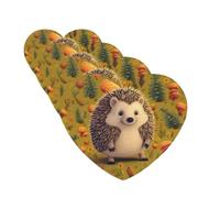 Hedgehog Car Air Fresheners Cards Set of 4 Pieces Personalized Car Fresheners Gifts for Men Women Auto Aromatherapy Tablets Hanging Scented Cards for Wardrobe Bathroom