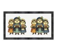 'Hedgehog Carol Singers' Pet Feeding Mat (PM00025795)