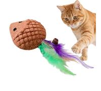 Hedgehog Cat Toy - Fun Chew Play Kitten Toy with Bell and Tail for Interactive Mental Exercise, Stimulating Indoor Outdoor Training, Climbing Floor Plays Travel Use, Safe Plush Material