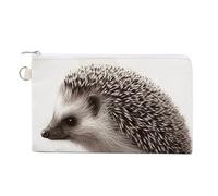 Hedgehog Coin Purse with Key Ring Cute Change Purse Travel Portable Keychain Wallet with Zipper for Women Men, style, One Size, Floral
