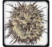 Hedgehog Common Animals Wildlife Iron-on Patch Embroidered Artwork Conservation Gift | Species Protection Badge Save The World Nature sew on All Fabrics 70X70 mm