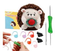 Hedgehog Crochet Set for Beginners, Hedgehog Crochet Kit | Colorful Knitting Kit for Beginner | Fun Crochet Learning Set, Cute Animals Art & Craft Kit