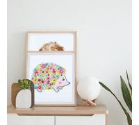 Trimits Large Cross Stitch Kits - Counted Embroidery Needlework for Adults Beginners Kids, Christmas Gifts Wall Art (Frame Not Included), 11 Count, Hedgehog