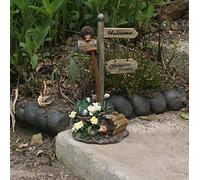 Hedgehog Crossing Resin Garden Ornament