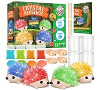 Hedgehog Crystal Growing Kit - Grow Your Own Crystals Science Experiments for Kids & Teens 8-12 Years - 4 Vibrant Colored Crystal Making Kits