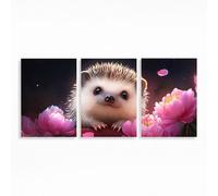 Hedgehog Diamond Art Kits Adults Beginner 12 x 18Inch 3 Pack, Cute Diamond Painting, 5D DIY Full Drill Paint by Numbers, Wall Art Gems Paintings for Bedroom Office Room Decor Gifts for Women PZSH-3379
