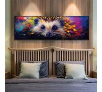 Hedgehog Diamond Art Kits for Adults, 11.8x27.5 Inch/30x70 cm Large Dimond Picture Art for Wall Decor, Colored Diamond Painting Kit for Kids, DIY 5D Diamond Painting Cross Stitch for Home Decor
