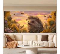 Hedgehog Diamond Art Painting, 5D Animal Diamond Painting kit, Large 80x40cm/15x32in Dimond Art for Adults, DIY Crystal Art Gem Embroidery Crafts kits, Hobbies for Adults Women, Home Wall Decor 0R-57