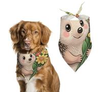Hedgehog Dog Bandanas - Cute Pet Scarf for Dogs Cats Triangle Kerchief Bibs Soft Breathable Pet Bandanas Fashion Accessory for Puppy Small Medium Large Pets