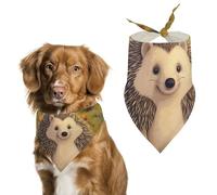 Hedgehog Dog Bandanas, Lightweight and Breathable Triangle Pet Scarf,Soft and Comfortable Pet Bandana for Small Medium Large Breed.