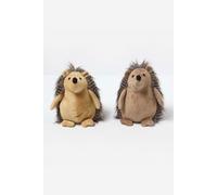 Hedgehog Doorstop - Set of 2 - Animal Door Stops Homescapes Brown One Size