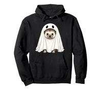 Hedgehog Dressed As A Ghost Halloween Pullover Hoodie