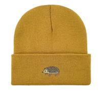 Hedgehog Embroidered Beanie hat. Hedgehog Gift Ideas, Woodland Beanie hat. (UK, Alpha, One Size, Standard, Mustard Yellow)