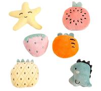 Hedgehog Enrichment Toys - 8x8x1cm 6X Interactive Plush Hedgehog Game For Pets | Adorable Miniature Rabbit Biting Game, Animal Engagement Accessories For Chinchil