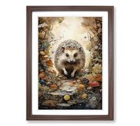 Hedgehog Expressionism Framed Print | A2 Walnut Framed Wall Art | Ready to Hang | Eclectic Historical Picture | Living Room Bedroom Lounge Office