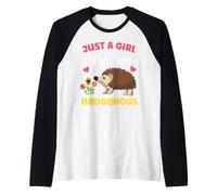 Hedgehog Fans Just A Girl Who Loves Hedgehogs Raglan Baseball Tee
