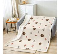 Hedgehog Fleece Blanket, 3D Printing Soft Hedgehog Throw Blanket, Fluffy Blankets for Beds, Sofa and Couch, for Kids Adults, 80x150cm