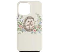 Hedgehog Floral Woodland Botanical Cute Animal Pastel Case for iPhone 13 Pro Max