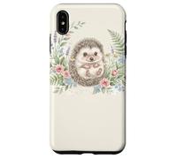 Hedgehog Floral Woodland Botanical Cute Animal Pastel Case for iPhone XS Max