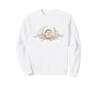 Hedgehog Floral Woodland Botanical Cute Animal Pastel Sweatshirt