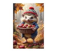 Hedgehog Fruit Jigsaw Puzzles for Adults 500, Fun Challenging Educational Games, Difficult Jigsaw Puzzles for Adults, Puzzle 500 Pieces