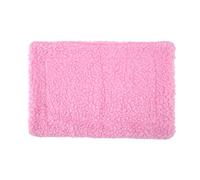 Hedgehog Guinea Pig Bed Mat, Plush Rectangular Cushion Hamster House Nest Warm Pet Supplies Soft Comfortable Sleeping Pad, Small Animals Pink Dark Brown 31x20cm (Rosy)