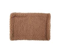 Hedgehog Guinea Pig Bed Mat, Plush Rectangular Cushion Hamster House Nest Warm Pet Supplies Soft Comfortable Sleeping Pad, Small Animals Pink Dark Brown 31x20cm (Light Brown)