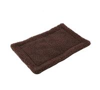 Hedgehog Guinea Pig Warm Plush Cushion Pet Mat for Small Pets, Sleeping Bed Pad for Rats, Chinchillas, Dutch Pigs, and More, Fleece Material, 12.2 X 7.9inch (Dark Brown)