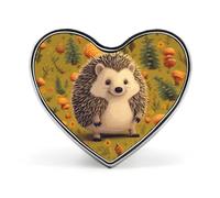 Hedgehog Heart Shape Lapel Pin Personalized Pinback Button Badges Retro Punk Button Pin Kawaii Heart Badges for Men Women Clothes Bags Hats & Gift