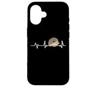 Hedgehog Heartbeat EKG Pulse Line Accessories Hedgehogs Case for iPhone 16