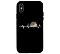 Hedgehog Heartbeat EKG Pulse Line Accessories Hedgehogs Case for iPhone X/XS