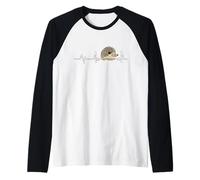 Hedgehog Heartbeat EKG Pulse Line Accessories Hedgehogs Raglan Baseball Tee