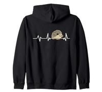 Hedgehog Heartbeat EKG Pulse Line Accessories Hedgehogs Zip Hoodie