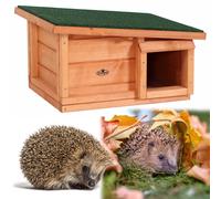 Hedgehog House Hibernation Shelter Wood Predator Proof Solid Feeding Station