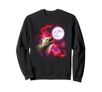 Hedgehog howling at the moon pink purple Sweatshirt