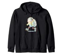 Hedgehog Ice Skating Figure Skater Ice Skates Kids Zip Hoodie