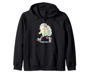 Hedgehog Ice Skating Figure Skater Ice Skates Kids Zip Hoodie