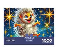 Hedgehog in Heart-Shaped Bubble Sturdy Thick Paper Pieces Perfect for Improving Concentration, Patience And Logical Thinking in Spare Time 52x38cm/1000pcs