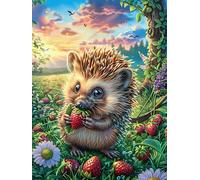 Hedgehog in Magical Forest 300 Piece Pack DIY Jigsaw Puzzle Accompany Fairy Tale Cute Collectors Cognitive Development Educational Decorative Puzzle Gifts for Adults Premium Cardboard 300 PCS