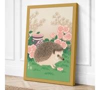 Hedgehog in the Garden Canvas Wall Art Print 18x12 Inch (46 x 30 cm)