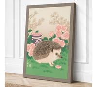 Hedgehog in the Garden Canvas Wall Art Print 18x12 Inch (46 x 30 cm)