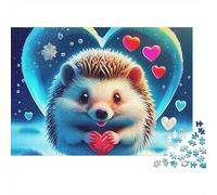 Hedgehog Jigsaw Puzzle Animal 1000 Pieces Eco-friendly Paper 100% Recycled for Couples Logic Skill Gift 52x38cm/1000pcs