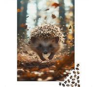 Hedgehog Jigsaw Puzzles for Adults 1000 Piece Jigsaw Puzzles for Adults Home Puzzles for Adults Kids Educational Games Home Jigsaw Puzzle 1000pcs (75x50cm)