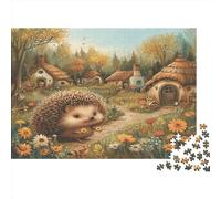 Hedgehog Jigsaw Puzzles for Adults 1000 Piece Puzzles for Adults Educational Challenge 1000 Pieces Puzzles for Adults 1000pcs (75x50cm)