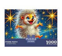 Hedgehog Jigsaw Puzzles Kid Age 12 Years Up Impossible And Difficult Challenge 1000 Piece Hedgehog Challenging Games Educational Games There Are Letters on The Back 38x26cm/1000pcs