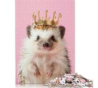 Hedgehog King Puzzle 1000 Pieces Jigsaws Wooden Puzzles for Adults Family Entertainment Toys 1000pcs (75x50cm)